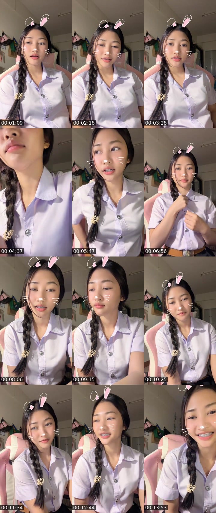 Contact-sheet preview of [🧋] milktea New vj-ออย🎀🩰's MICO Live recording