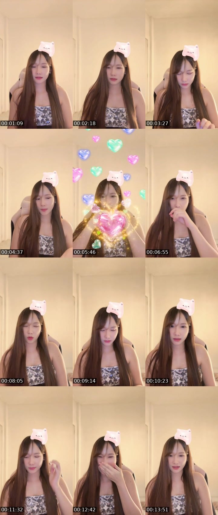 Contact-sheet preview of [🧋]milktea New vj-BaiBiw🍀🧸's MICO Live recording