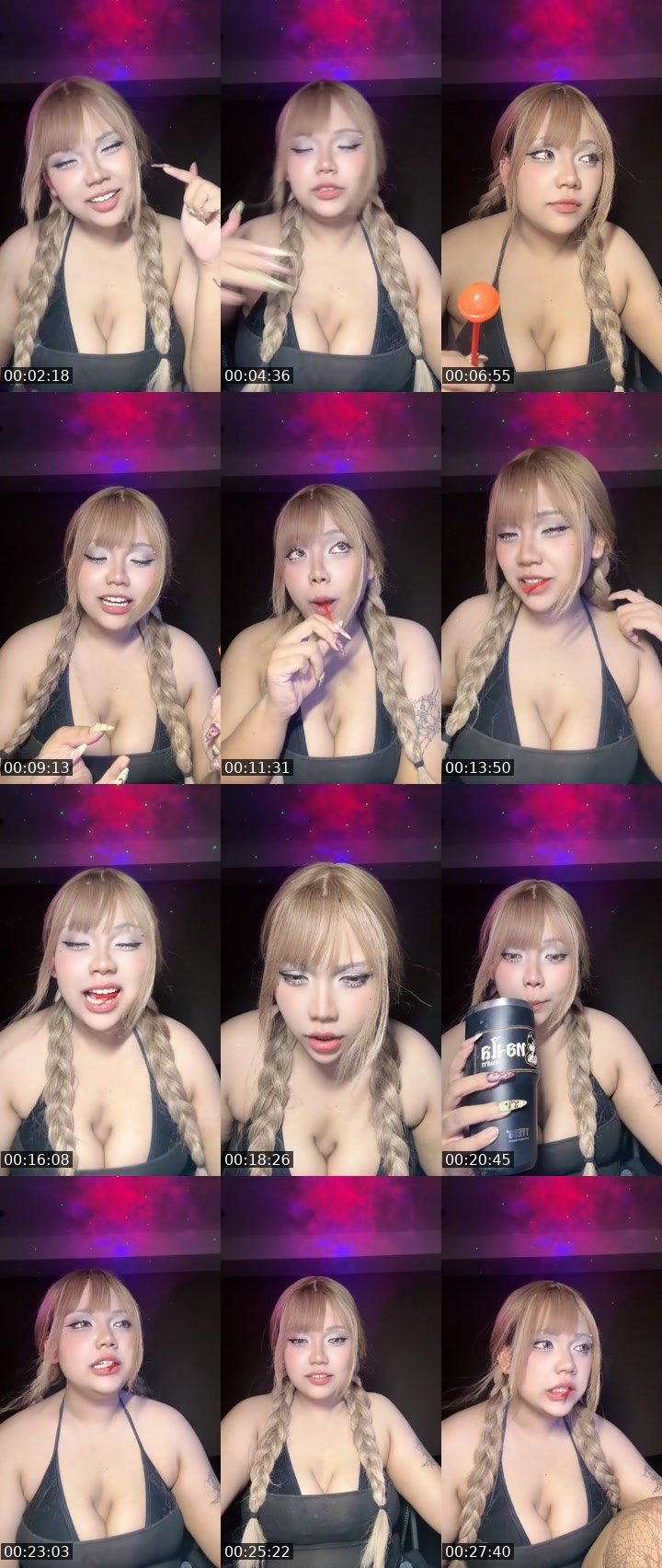 Contact-sheet preview of [🧋]milktea new vj -T-RAK🤌🏻's MICO Live recording