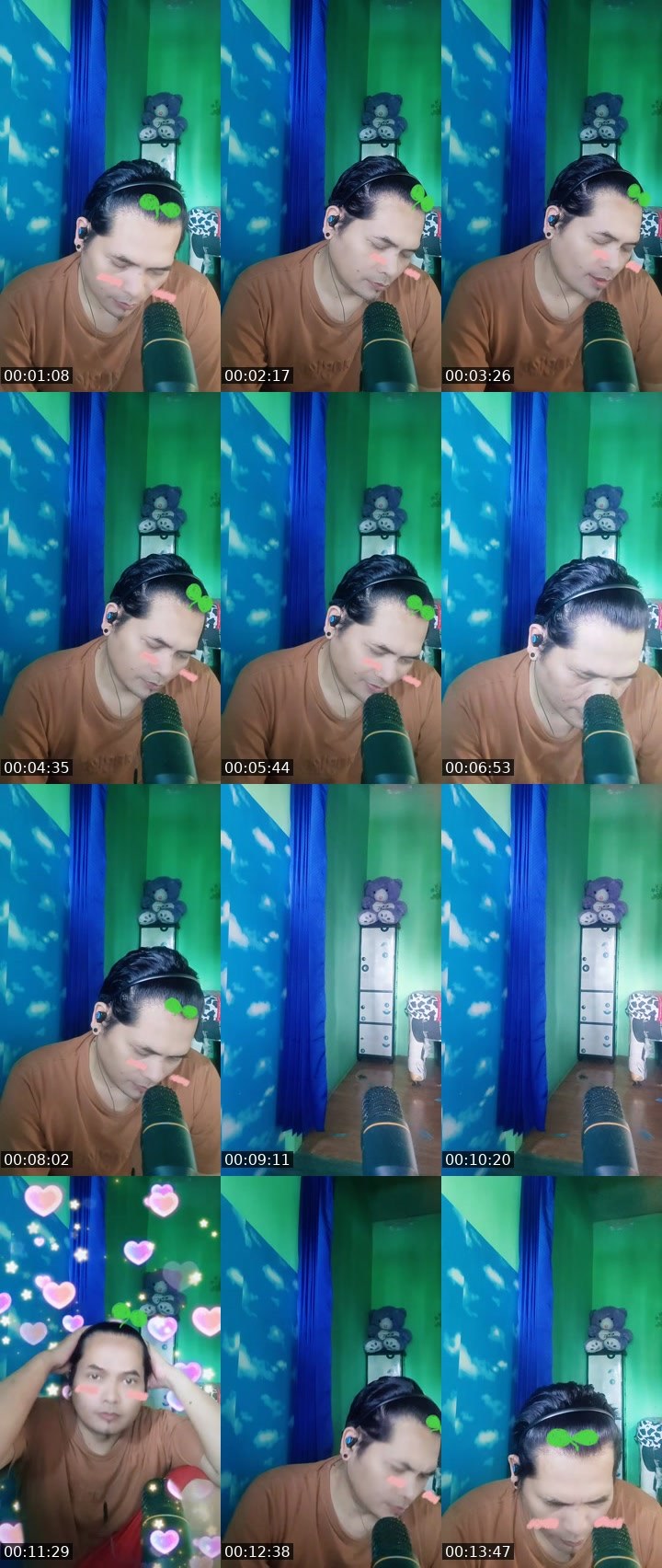 Contact-sheet preview of ❖🐦‍🔥𝗝𝗢𝗞𝗢🇰🇵🧊🐻🥷🔰🔖's MICO Live recording