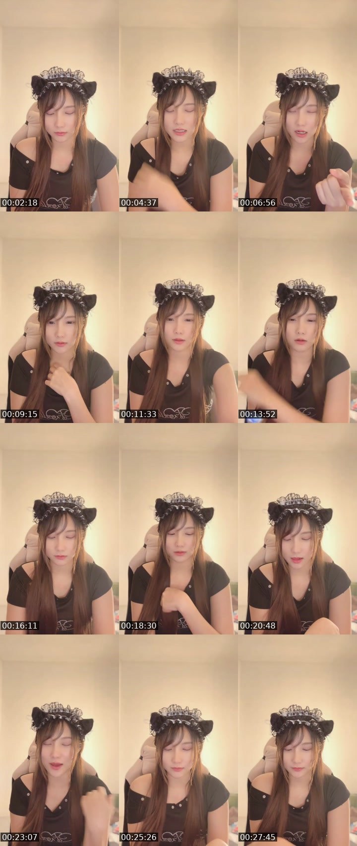 Contact-sheet preview of [🧋]milktea New vj-BaiBiw🍀🧸's MICO Live recording