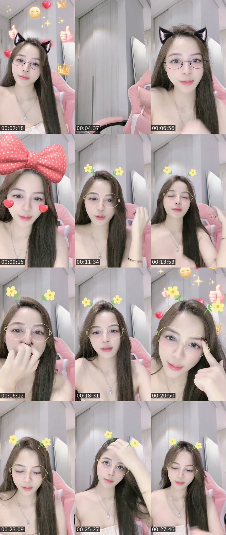Contact-sheet preview of 🐳𝐂𝐡𝐢𝐧ྀི𝐋𝐢𝐮𝐥𝐢𝐮🩵's MICO Live recording