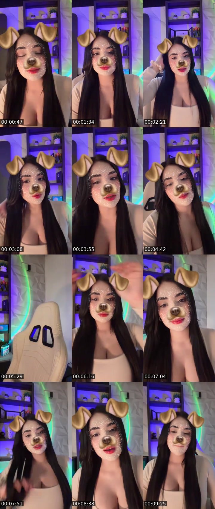 Contact-sheet preview of 愛ᴬ➴♡𝒜𝓃𝓃𝓎🍒⁶⁹'s MICO Live recording