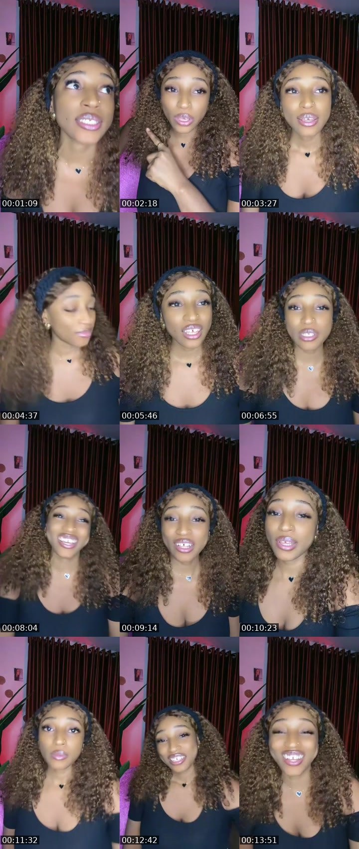 Contact-sheet preview of ²⁴¹❌🫦💰LUCHYBELLA 💜🏠's MICO Live recording