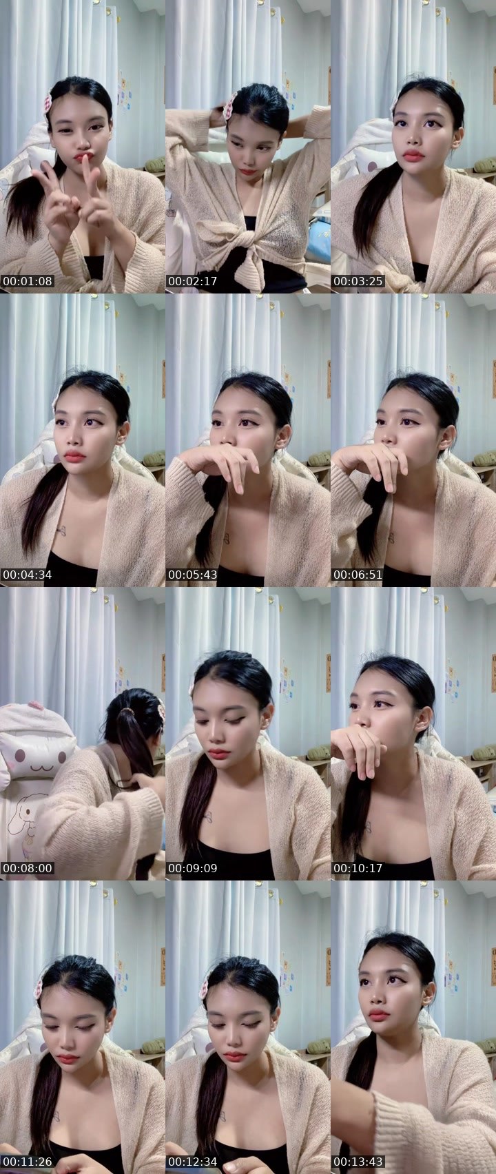 Contact-sheet preview of new vj Sly น้องแบม's MICO Live recording