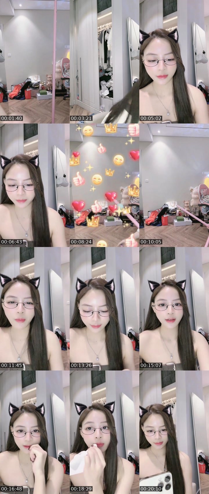 Contact-sheet preview of 🐳𝐂𝐡𝐢𝐧ྀི𝐋𝐢𝐮𝐥𝐢𝐮🩵's MICO Live recording