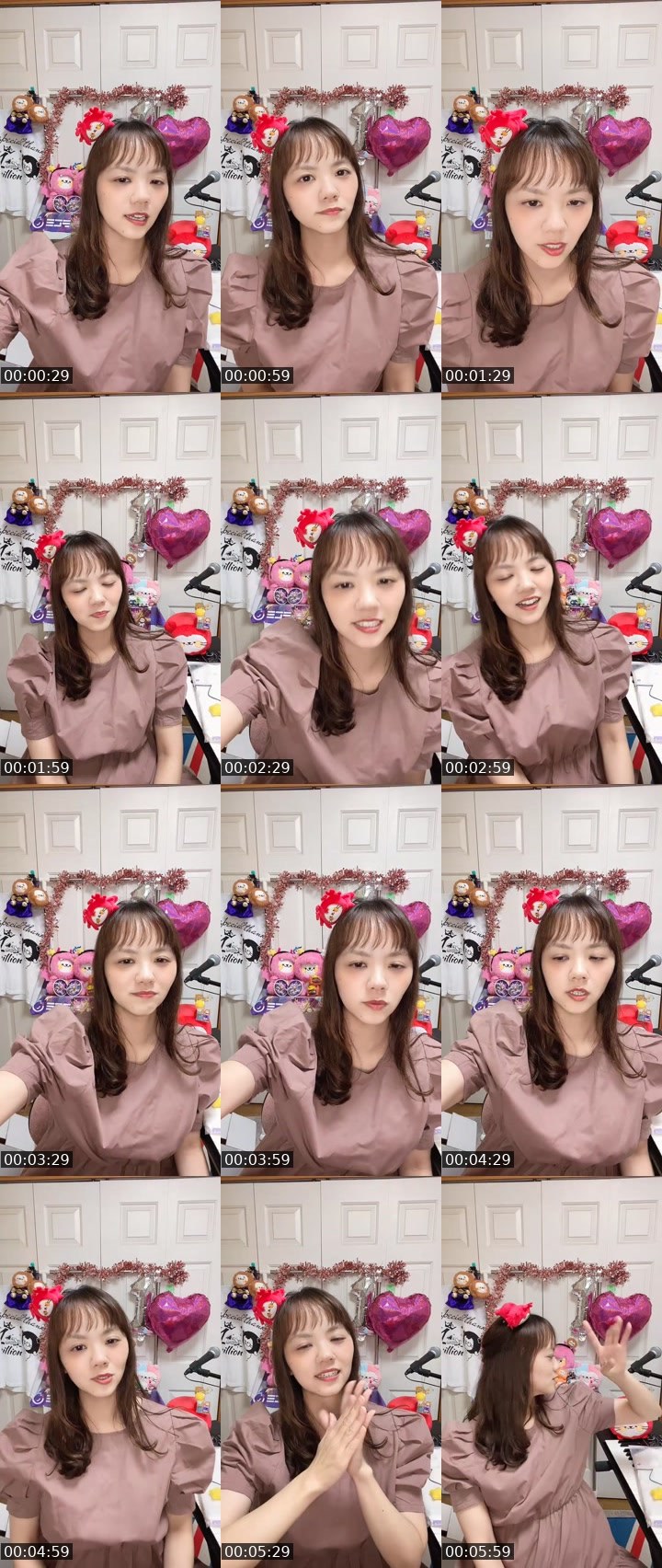 Contact-sheet preview of YURi🧸🎹8/24 1周年感謝🥰's MICO Live recording