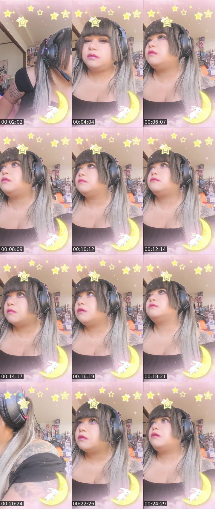 Contact-sheet preview of ❤🐰めろち🐰❤'s MICO Live recording