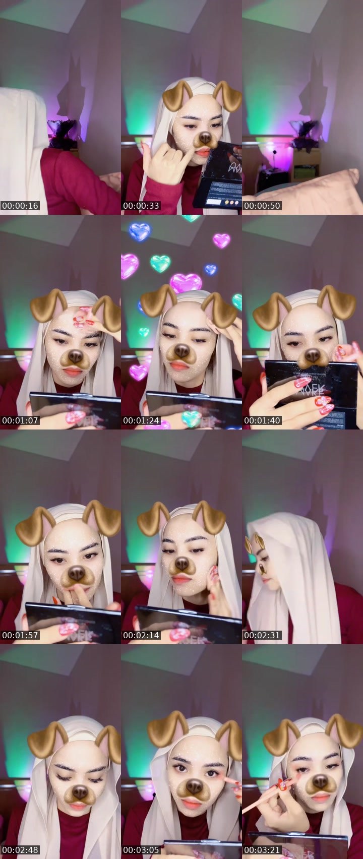 Contact-sheet preview of 🍒Zoraaaᴺᵒᶻᵃ ¹⁹⁺'s MICO Live recording