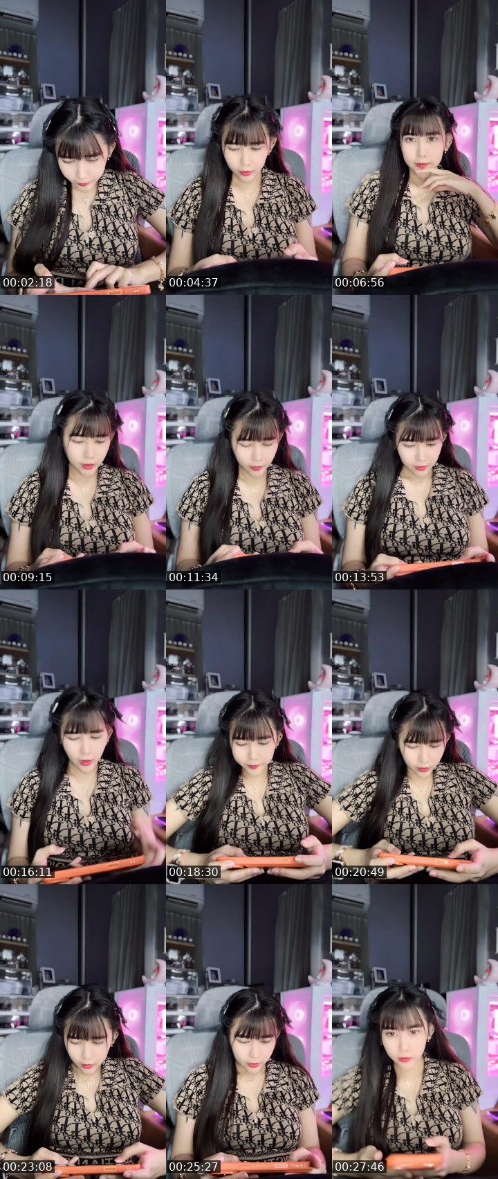 Contact-sheet preview of [🧋] milktea New vj - Punchy🍑's MICO Live recording