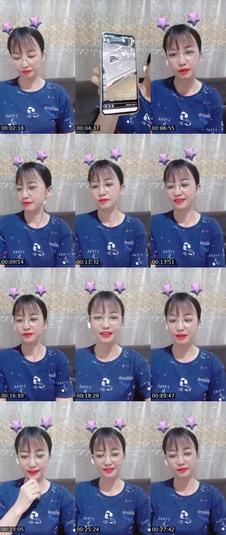 Contact-sheet preview of 💎เอวา​🌾BRB vj🧧🎁's MICO Live recording