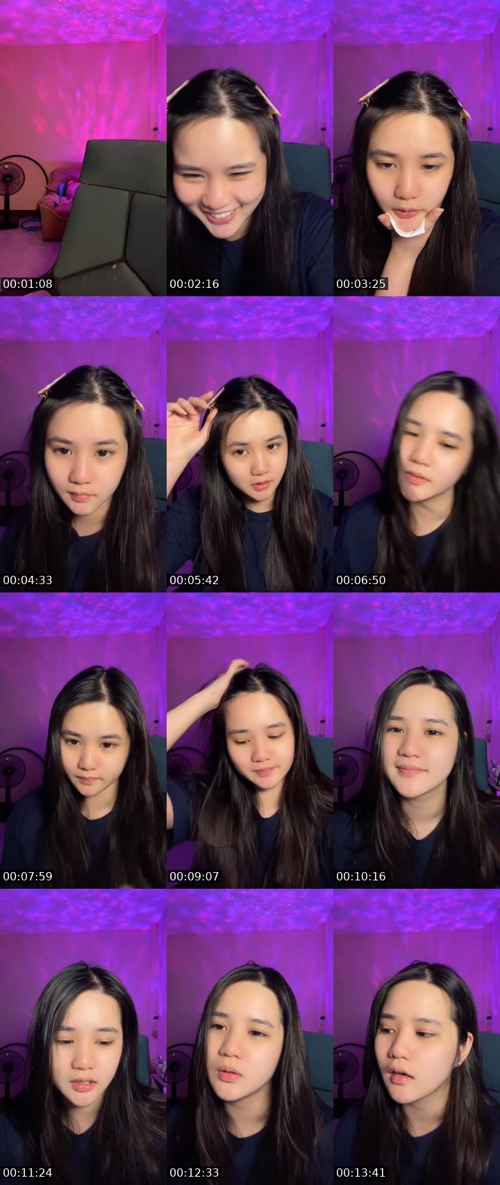 Contact-sheet preview of [🧋] milktea new vj อฟ 🤎🌟's MICO Live recording
