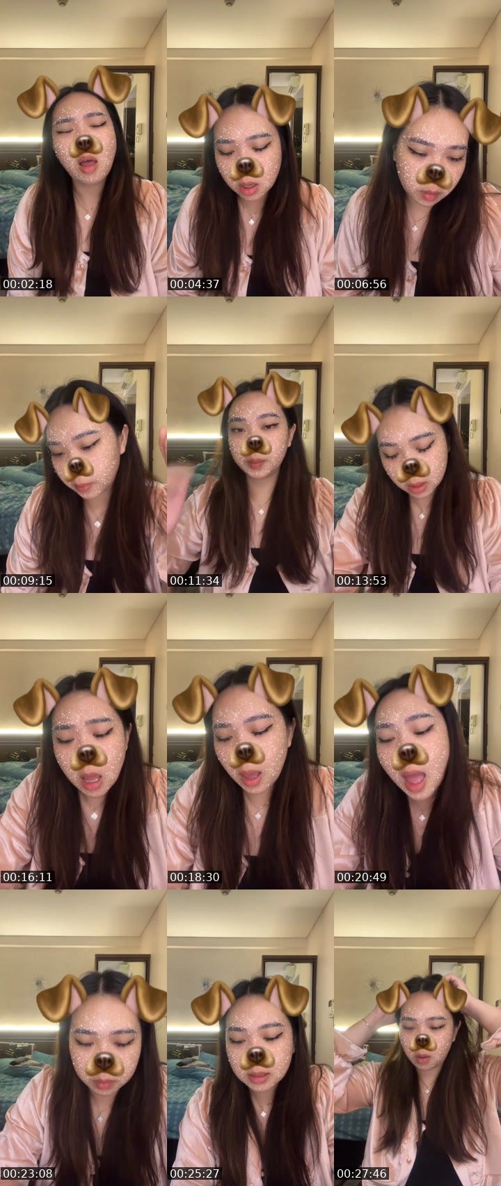Contact-sheet preview of 🍀🤍 ᶜʳᵒʷ Sylvia ❤️‍🩹🇨🇳🎰's MICO Live recording