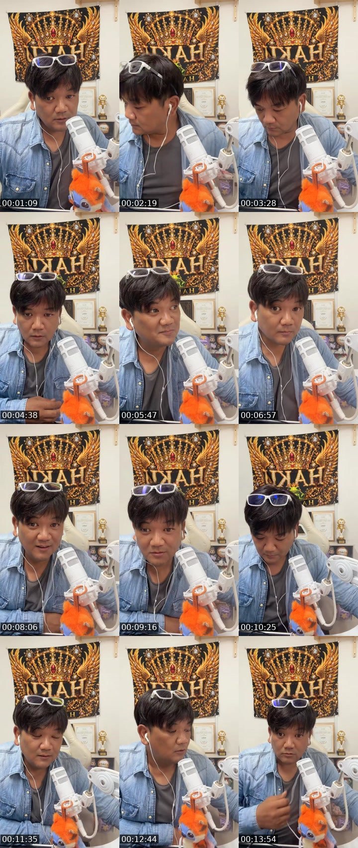 Contact-sheet preview of HAKU🍿💭🐸's MICO Live recording