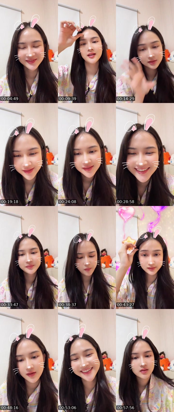 Contact-sheet preview of Nadearโว้ย🤍🌷🦋⋆🅱🅴🅴⋆'s MICO Live recording