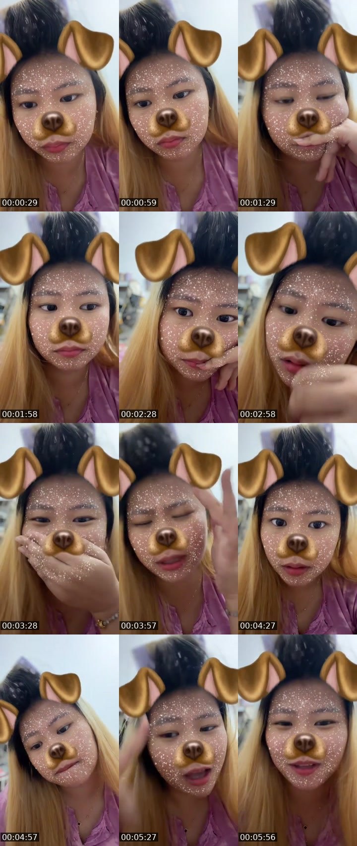 Contact-sheet preview of ˣᴮˢ✌︎㋡🧊Barbie🐻‍❄️'s MICO Live recording