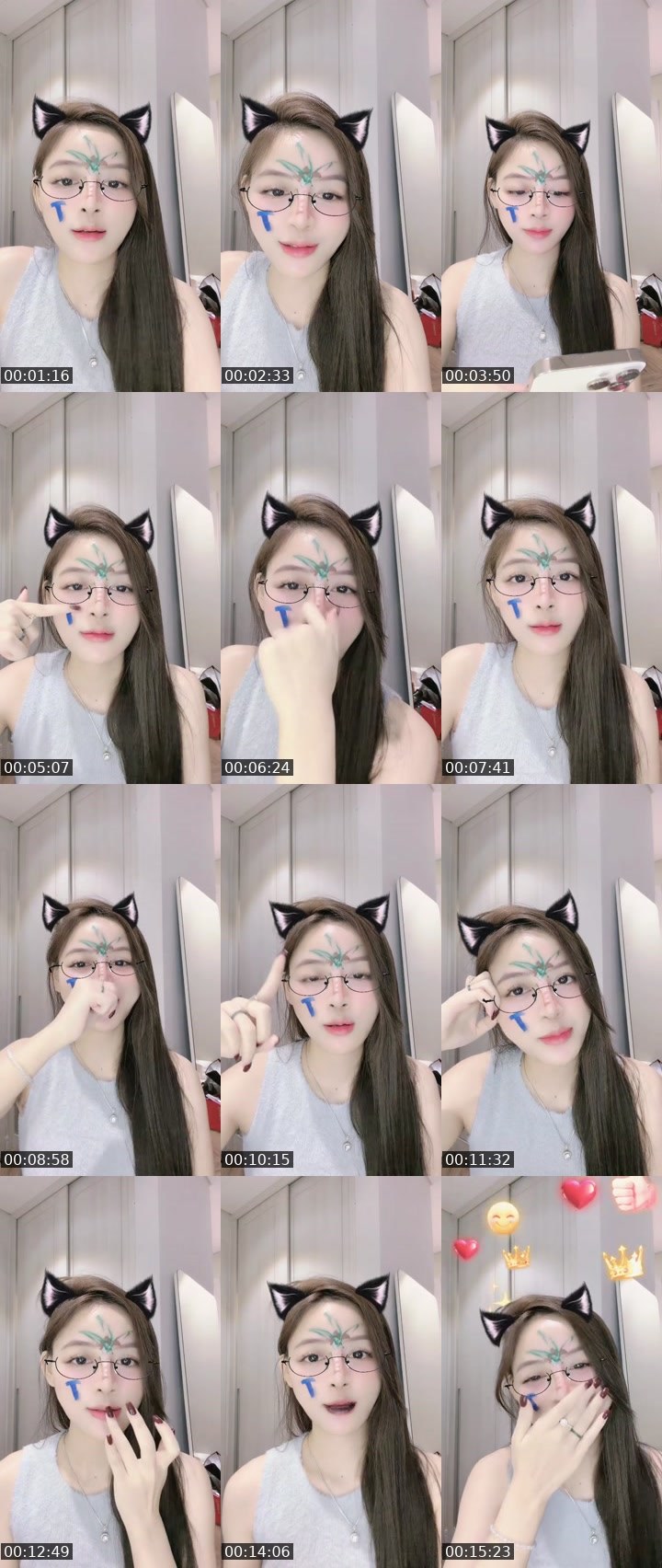 Contact-sheet preview of 🐳𝐂𝐡𝐢𝐧ྀི𝐋𝐢𝐮𝐥𝐢𝐮🩵's MICO Live recording
