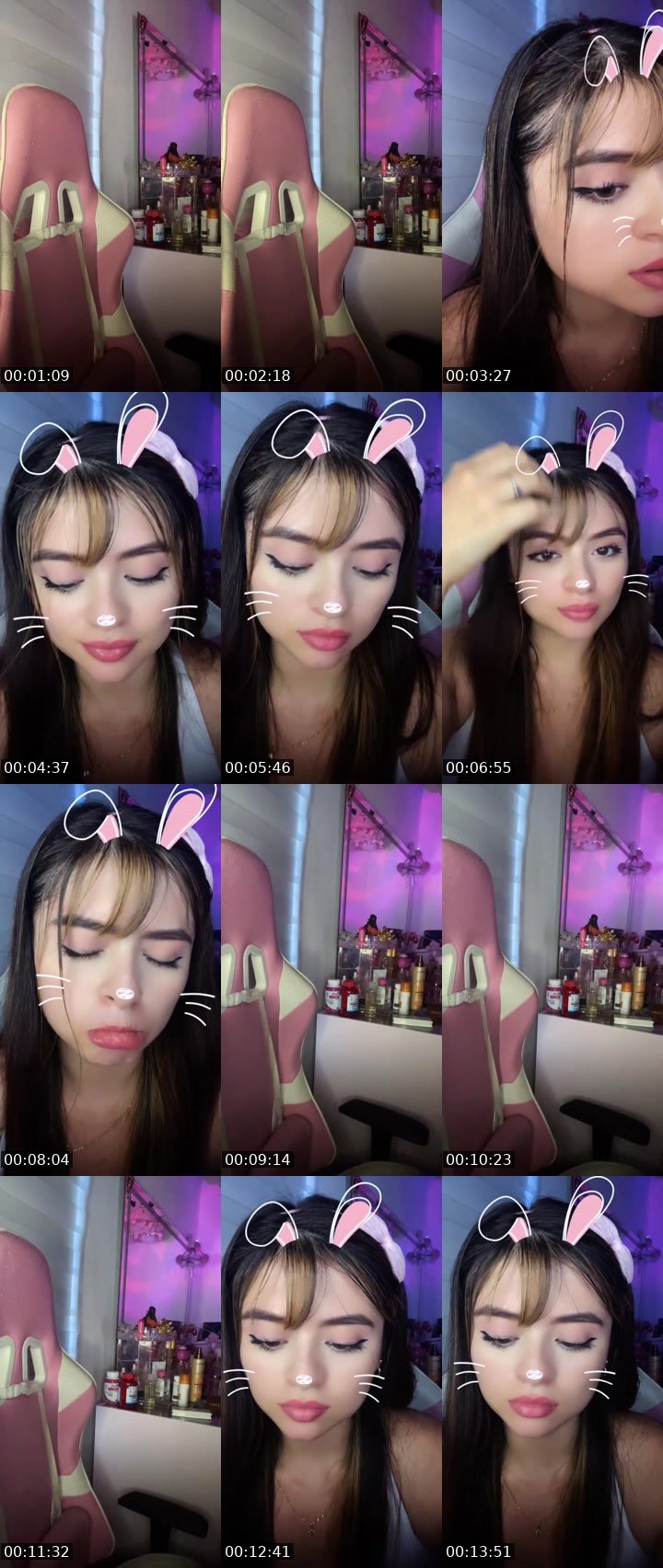 Contact-sheet preview of Boo 💜 ⏰ 👉🏻504's MICO Live recording