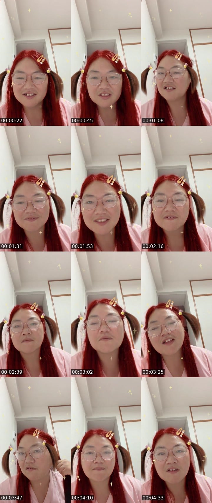 Contact-sheet preview of (*♥д♥*)❤️mimirinn𓂃🎀𓈒𓏸🩷𓂃's MICO Live recording