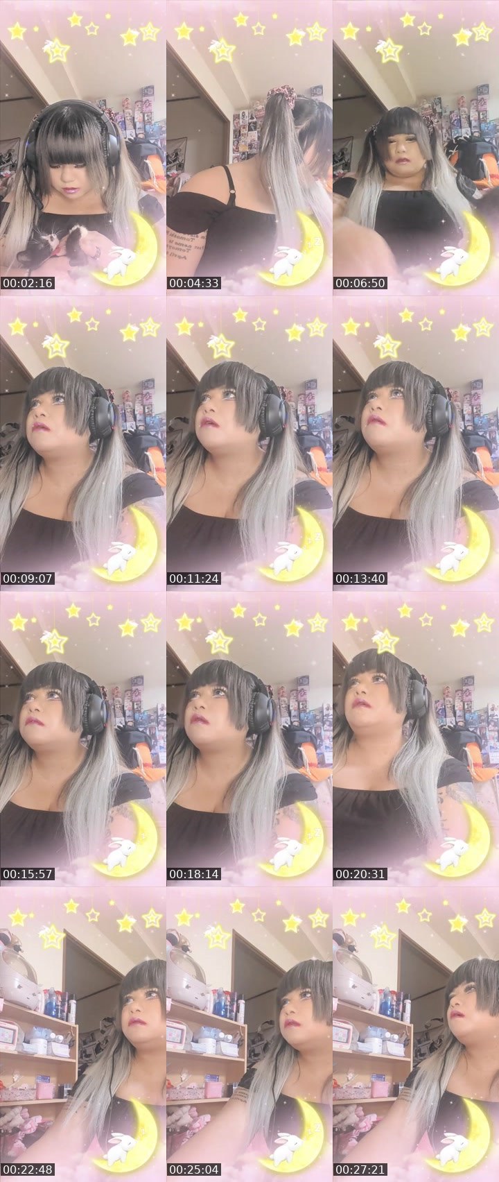 Contact-sheet preview of ❤🐰めろち🐰❤'s MICO Live recording