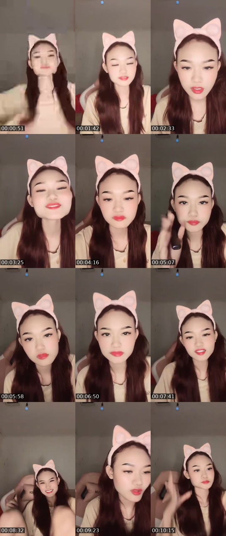 Contact-sheet preview of ᴱᴹ clarissa 👅pk19,19.15's MICO Live recording