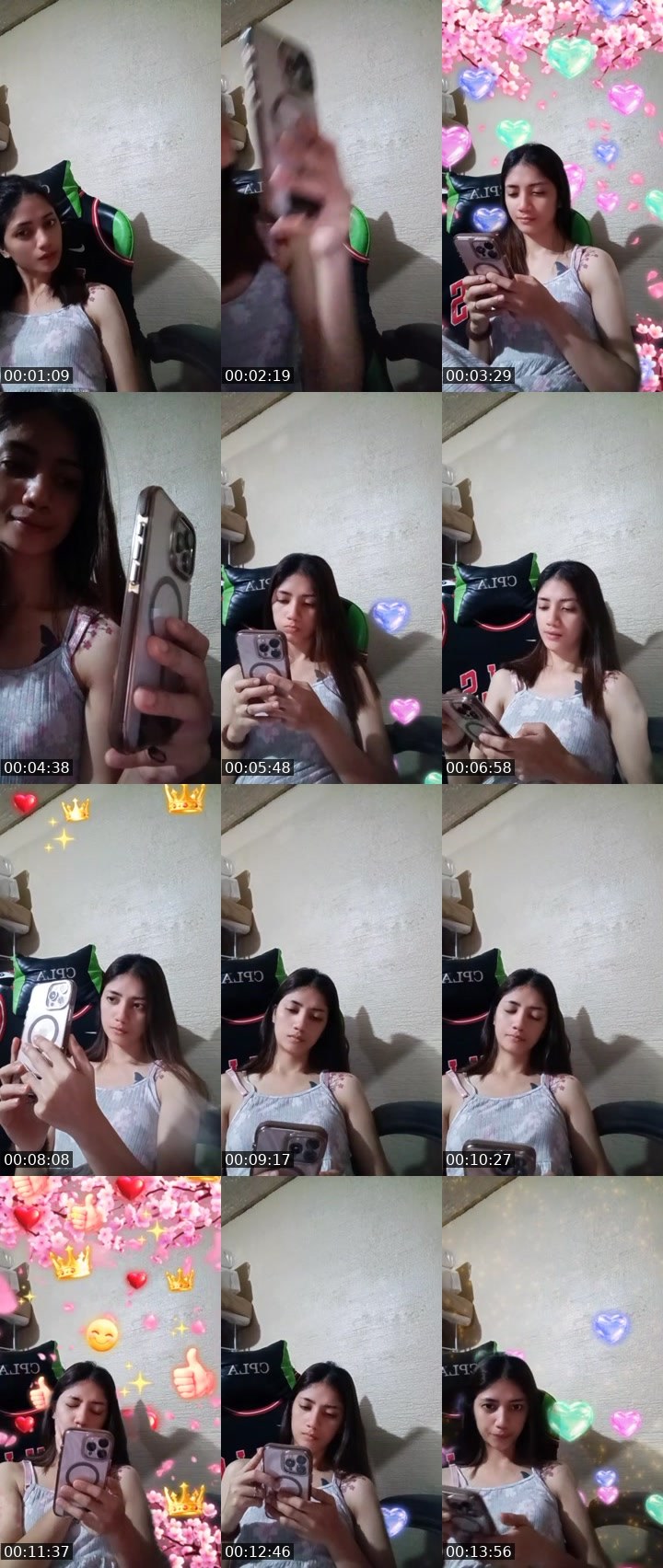 Contact-sheet preview of 🦋♌️ℙ𝕒𝕕𝕒𝕓𝕒⁶⁹☪️MHA7741's MICO Live recording