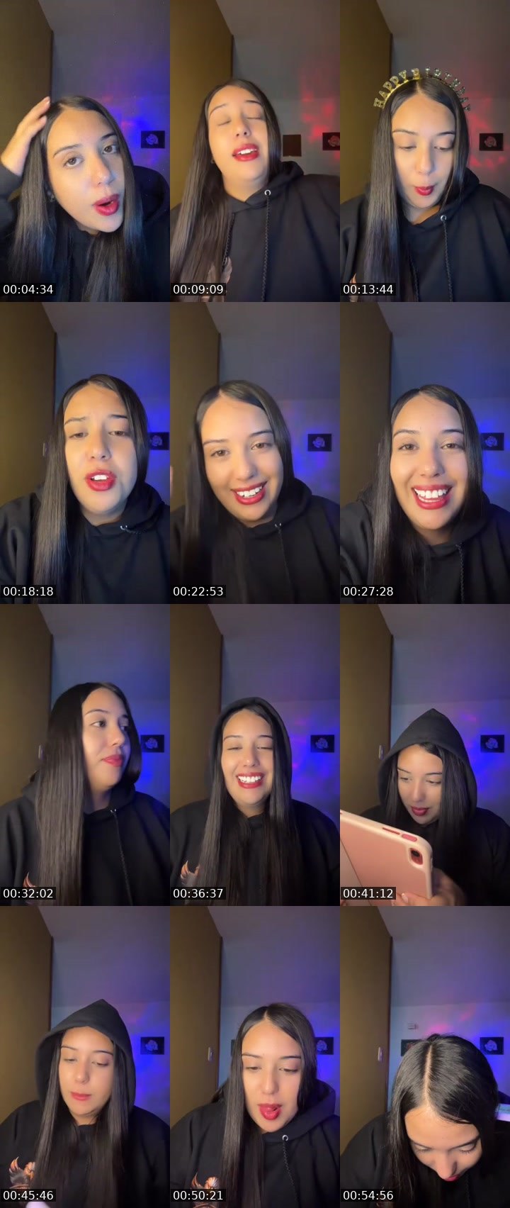 Contact-sheet preview of 🦅🍧👽𝐆𝐄𝐍𝐄💘🧸's MICO Live recording