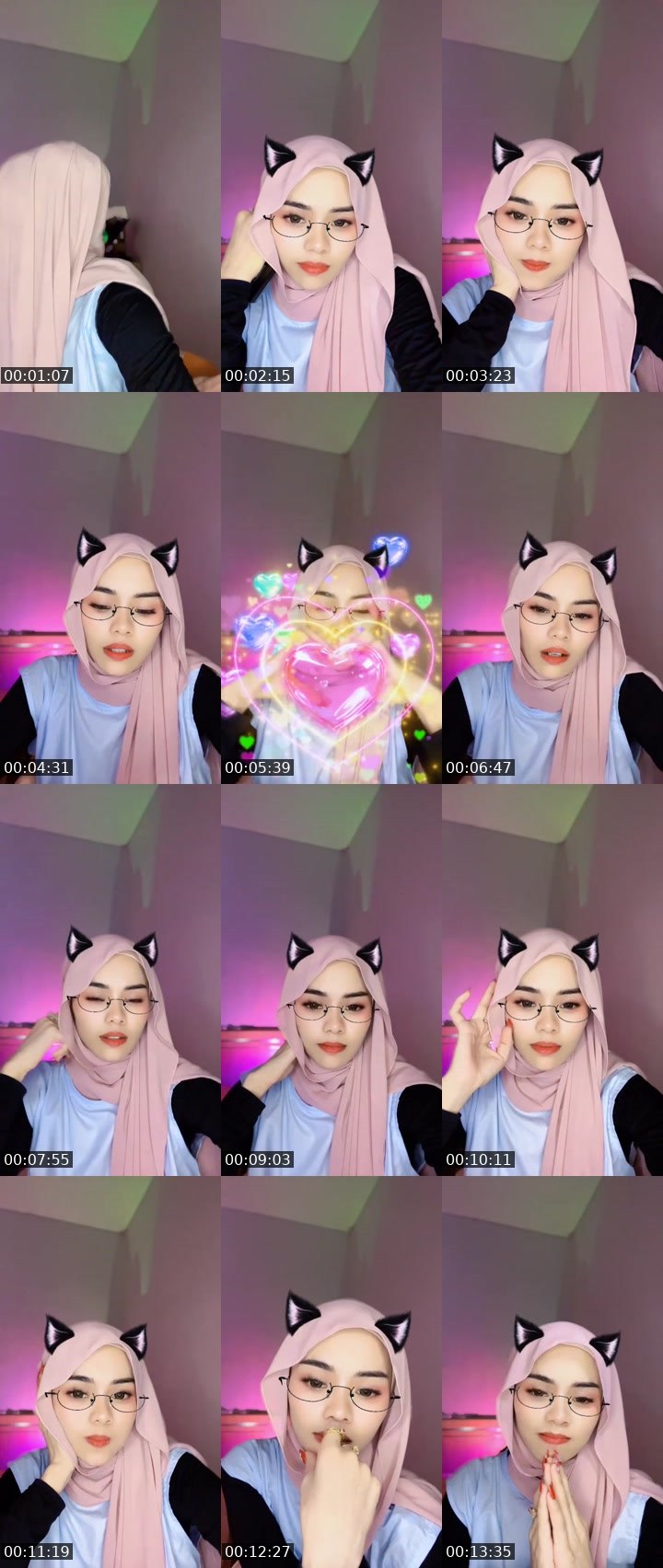 Contact-sheet preview of 🍒Zoraaaᴺᵒᶻᵃ ¹⁹⁺'s MICO Live recording