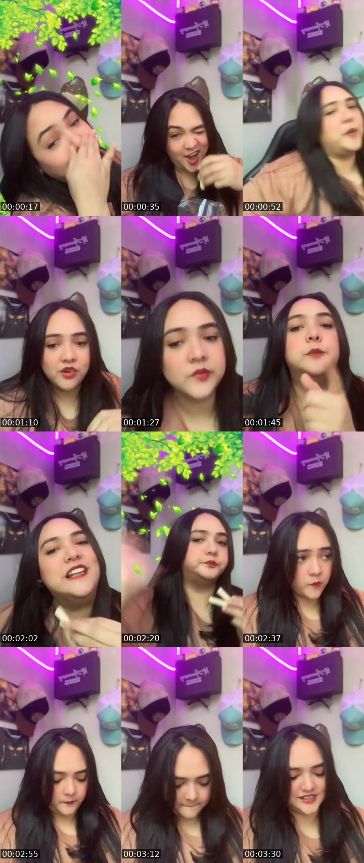 Contact-sheet preview of ᴴᴰ Tia 🧁's MICO Live recording