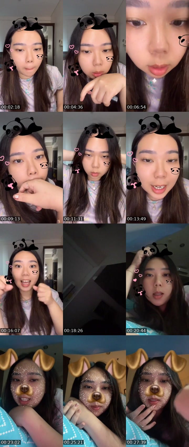 Contact-sheet preview of 🍀🤍 ᶜʳᵒʷ Sylvia ❤️‍🩹🇨🇳🎰's MICO Live recording