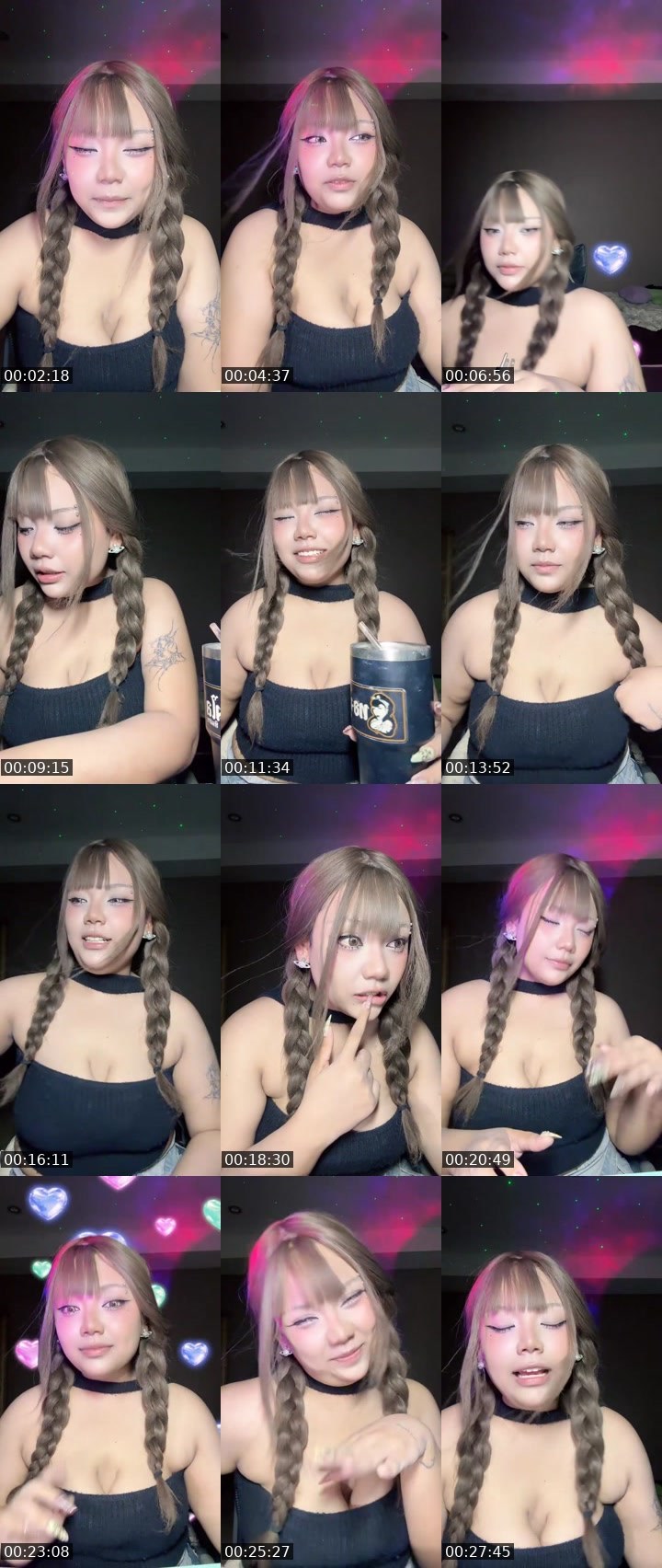Contact-sheet preview of [🧋]milktea new vj -T-RAK🤌🏻's MICO Live recording