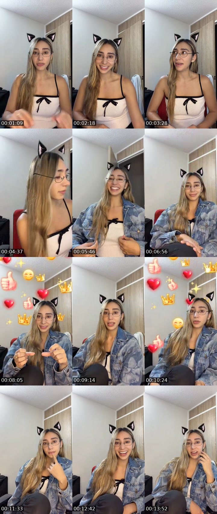 Contact-sheet preview of TATIANA🌸ᶠ⁵⁰⁴'s MICO Live recording