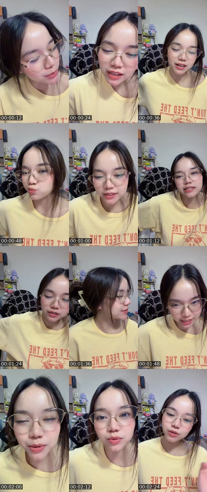 Contact-sheet preview of [🧋]milktea new vj มายอวิ้🌙💖's MICO Live recording