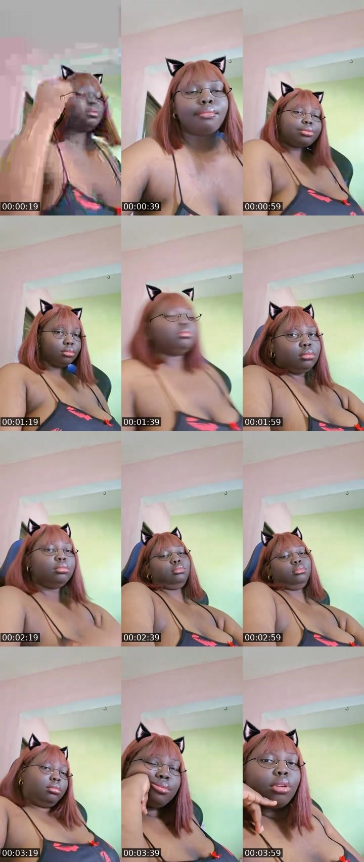 Contact-sheet preview of 100k❤️🐽𝐓𝐑𝐈🅒𝐈𝐀🍫🫦🥷🏾🛠's MICO Live recording
