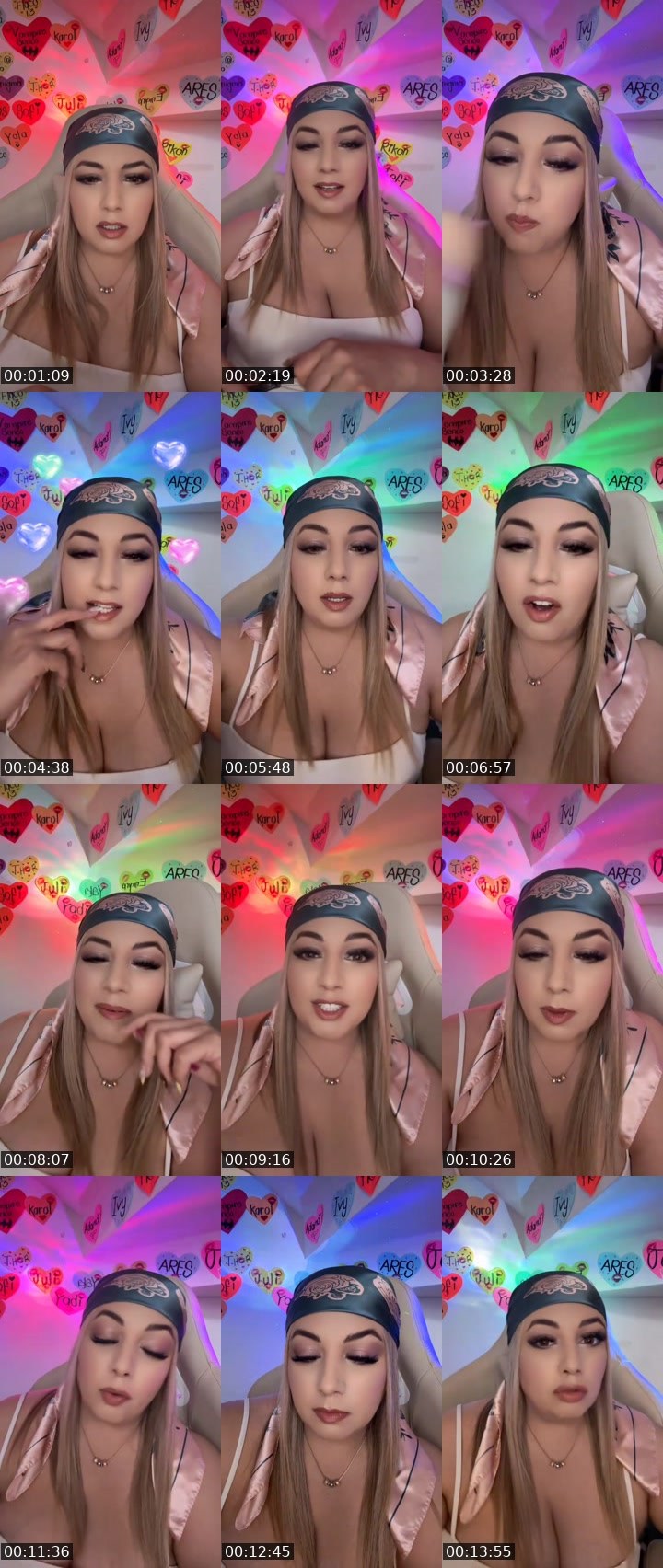Contact-sheet preview of ᥫ᭡ᴳ𝔾𝕒𝕓𝕓𝕒💄💲ᴿ👳🏻‍♂️'s MICO Live recording