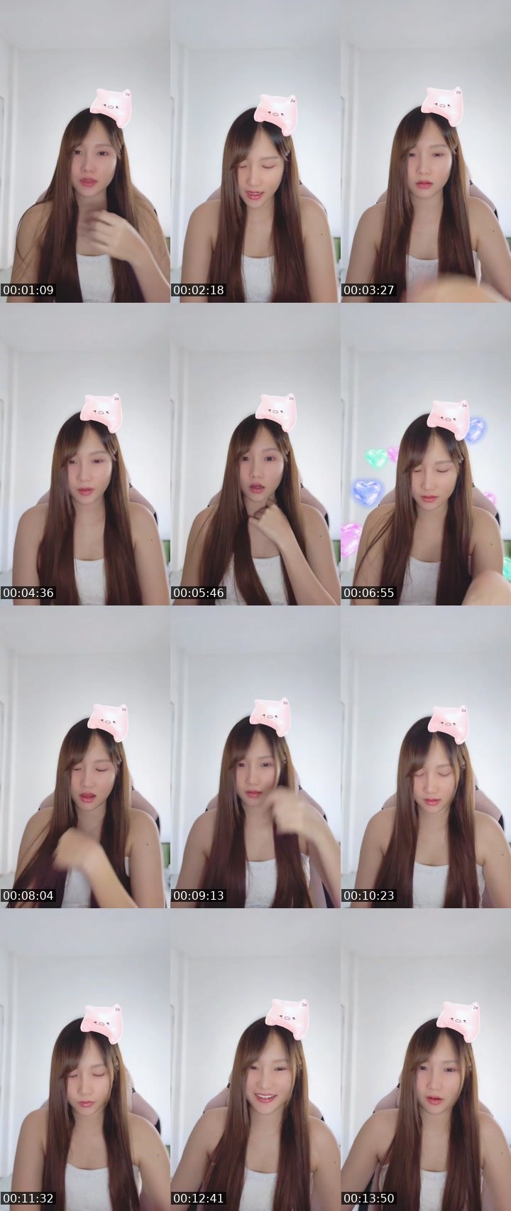 Contact-sheet preview of [🧋]milktea New vj-BaiBiw🍀🧸's MICO Live recording