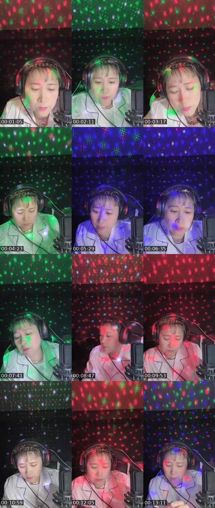 Contact-sheet preview of singer 👩‍🎤Phuong Uyen's MICO Live recording