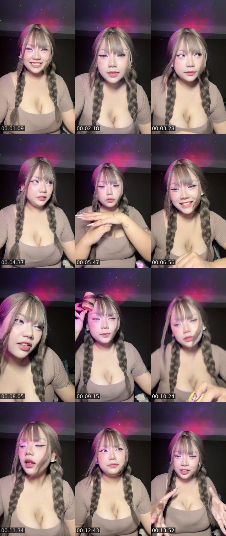 Contact-sheet preview of [🧋]milktea new vj -T-RAK🤌🏻's MICO Live recording