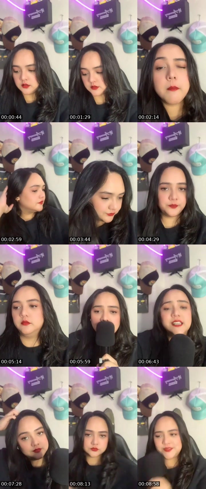 Contact-sheet preview of ᴴᴰ Tia 🧁's MICO Live recording