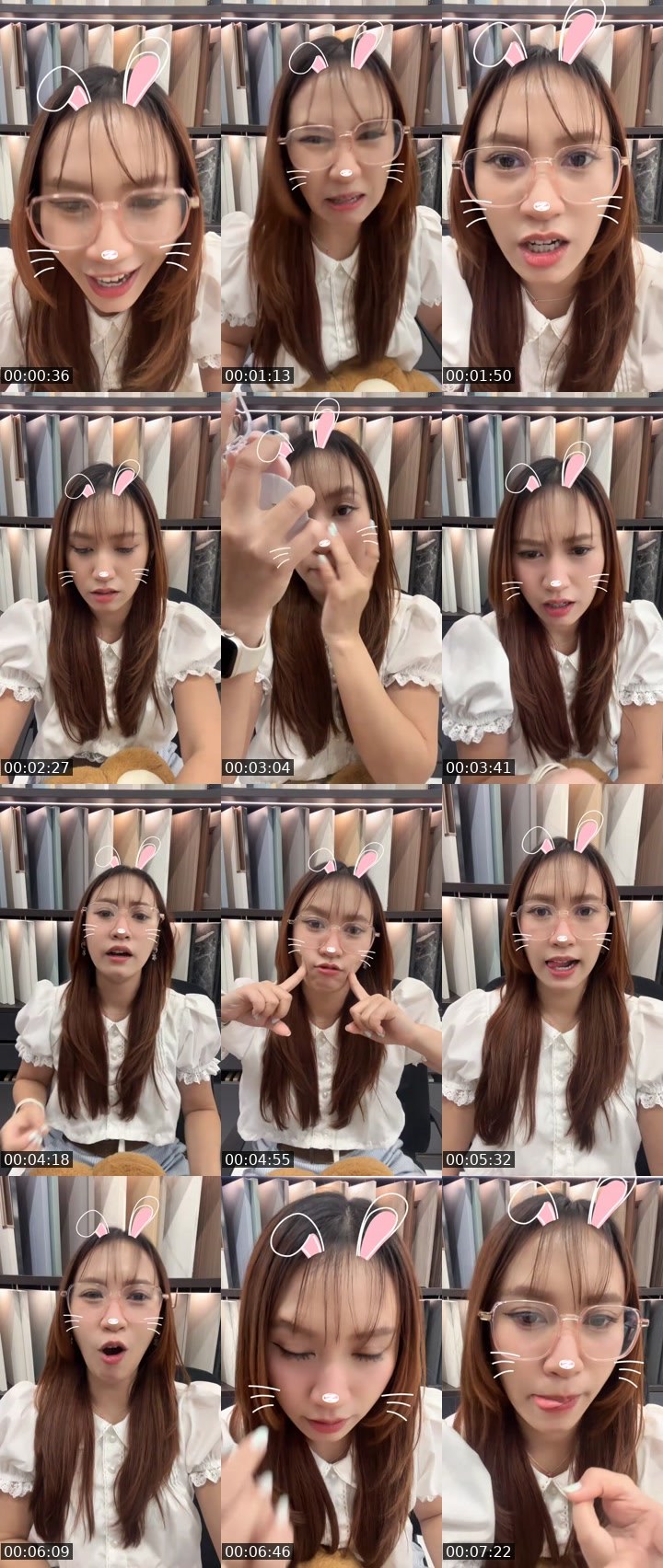 Contact-sheet preview of [🧋] New vj - ขนมผิง 🍒's MICO Live recording