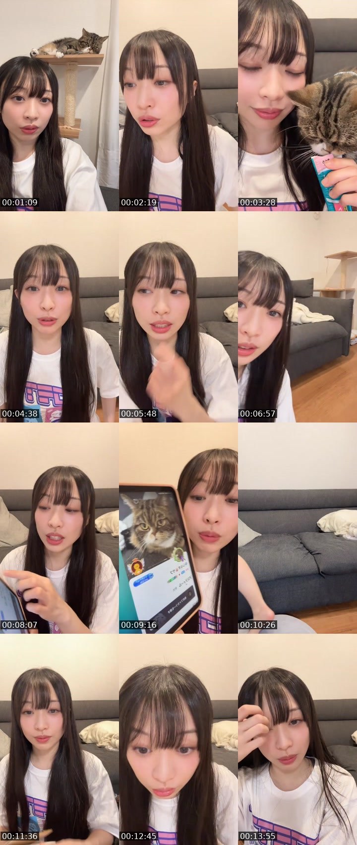 Contact-sheet preview of 🐟しらす🪸ペットDAY🥇ありがとう🐈's MICO Live recording