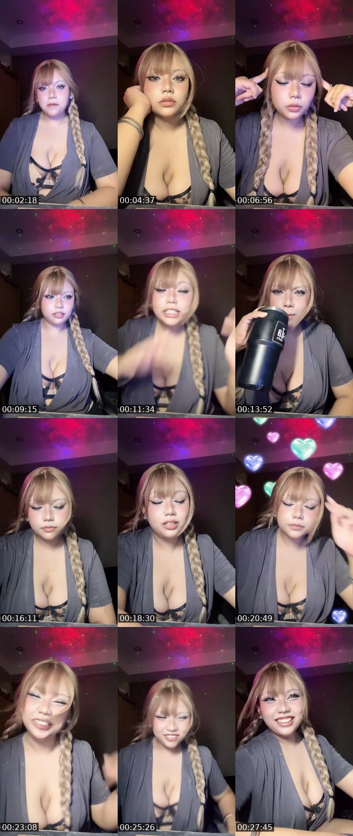 Contact-sheet preview of [🧋]milktea new vj -T-RAK🤌🏻's MICO Live recording