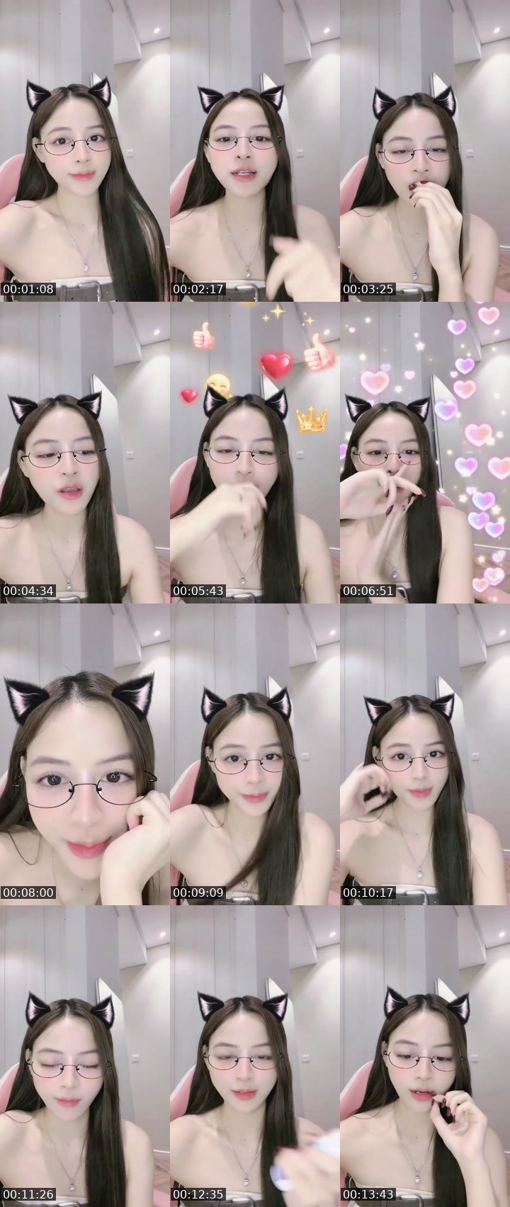 Contact-sheet preview of 🐳𝐂𝐡𝐢𝐧ྀི𝐋𝐢𝐮𝐥𝐢𝐮🩵's MICO Live recording