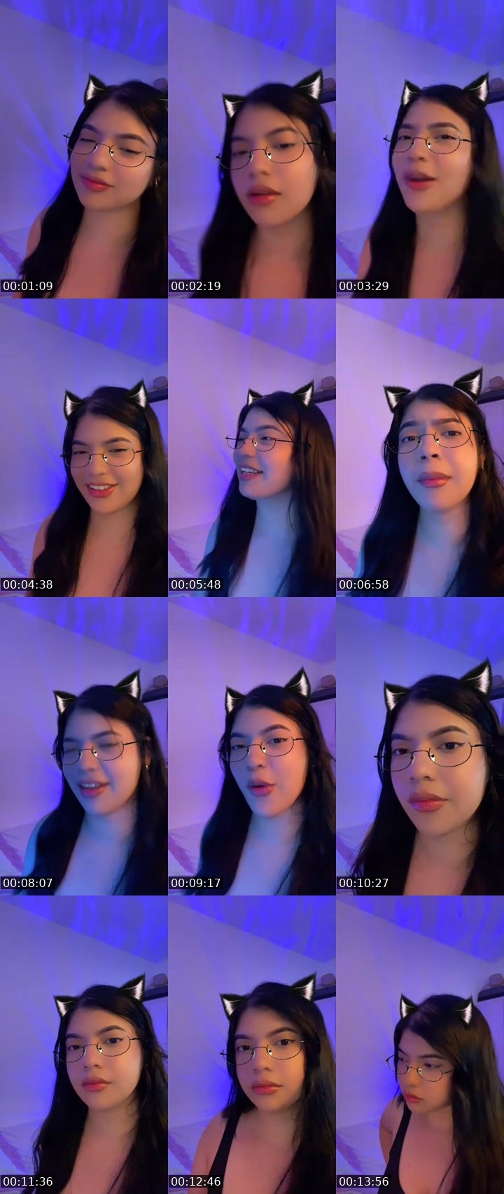 Contact-sheet preview of 👸🏻Hannah🎢ᶠ⁵⁰⁴🪫🔋's MICO Live recording