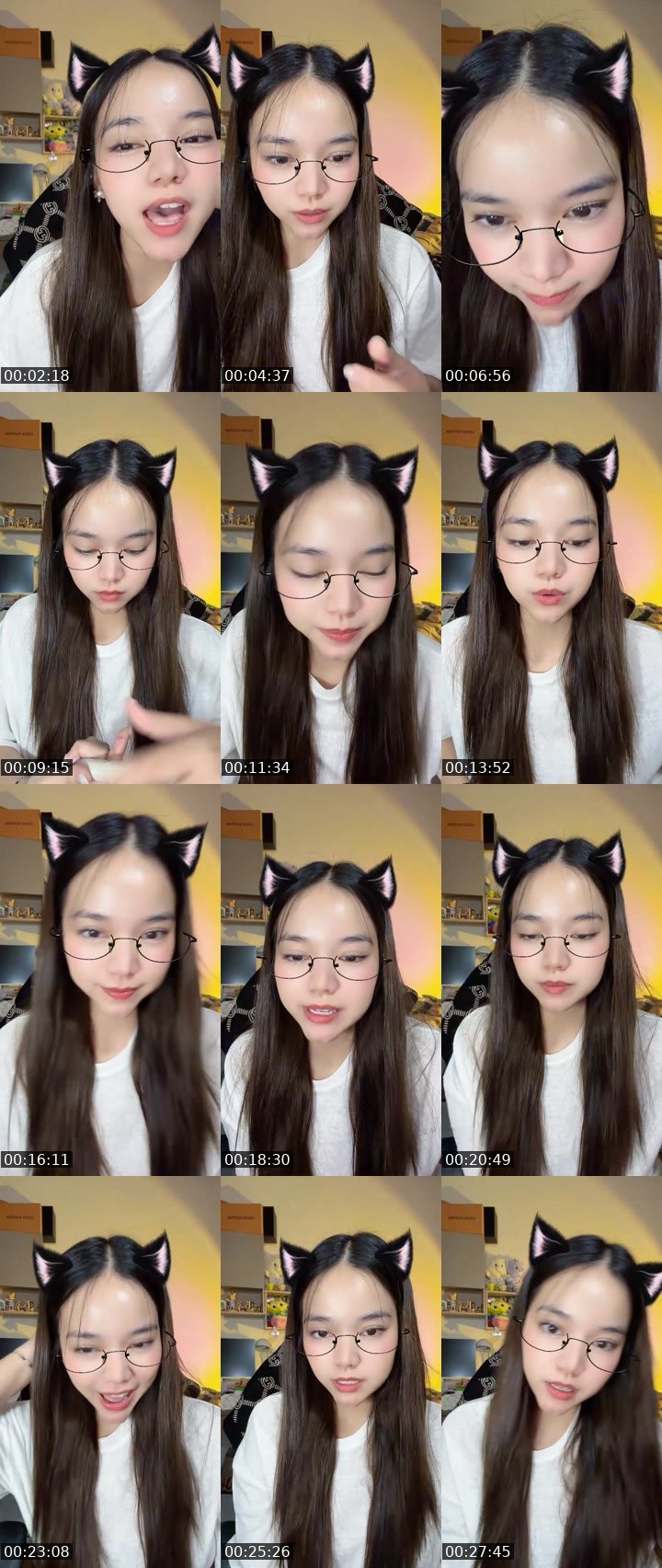 Contact-sheet preview of [🧋]new vj มายอวิ้💖🤏🏻's MICO Live recording