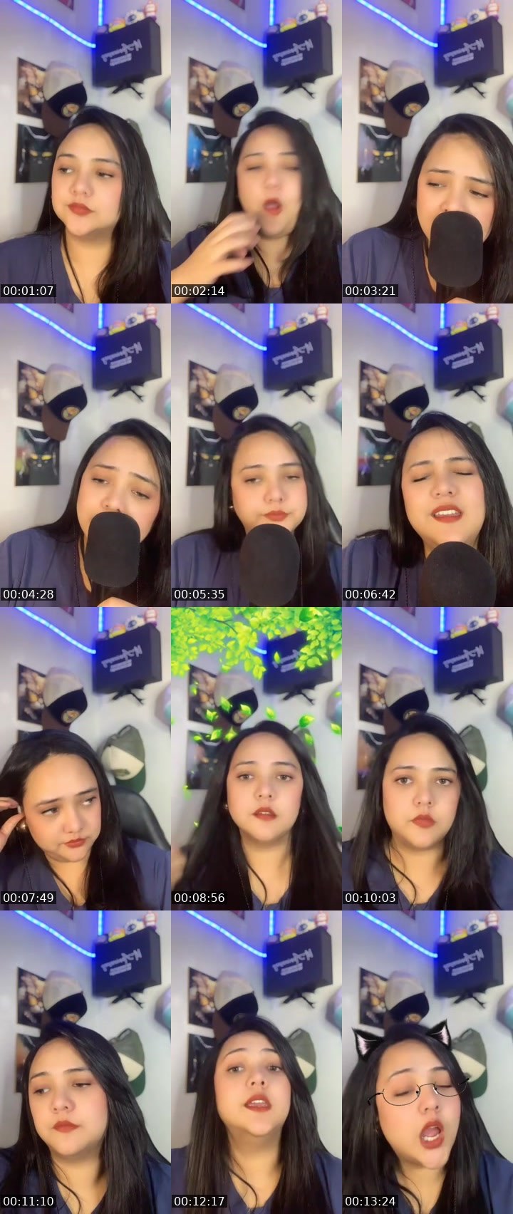 Contact-sheet preview of ᴴᴰ Tia 🧁's MICO Live recording