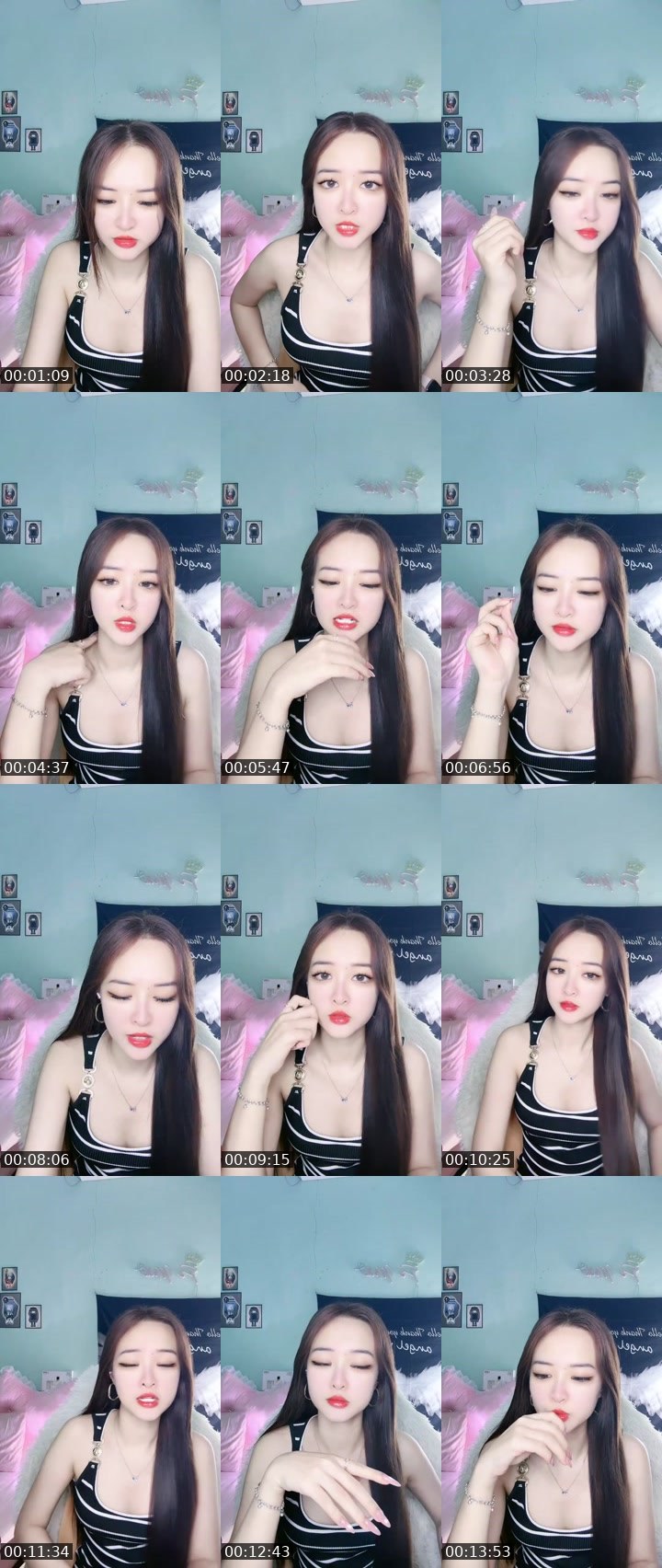 Contact-sheet preview of ⚡️𝓜𝓲𝓾 𝓤𝓷𝓲🐰♔ᴮᵋᶫᶫᵅ🥰's MICO Live recording