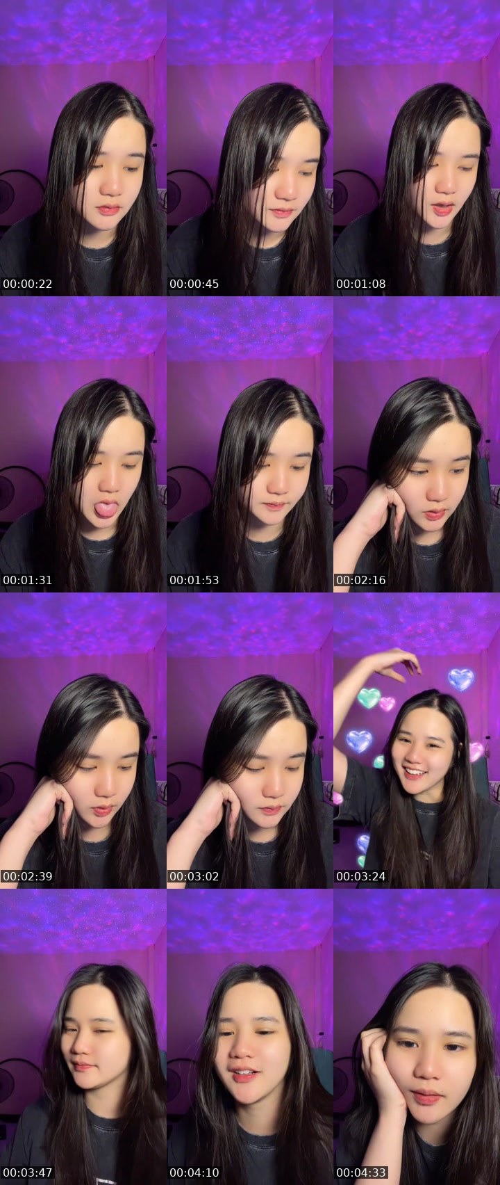 Contact-sheet preview of [🧋] milktea new vj อฟ 🤎🌟's MICO Live recording