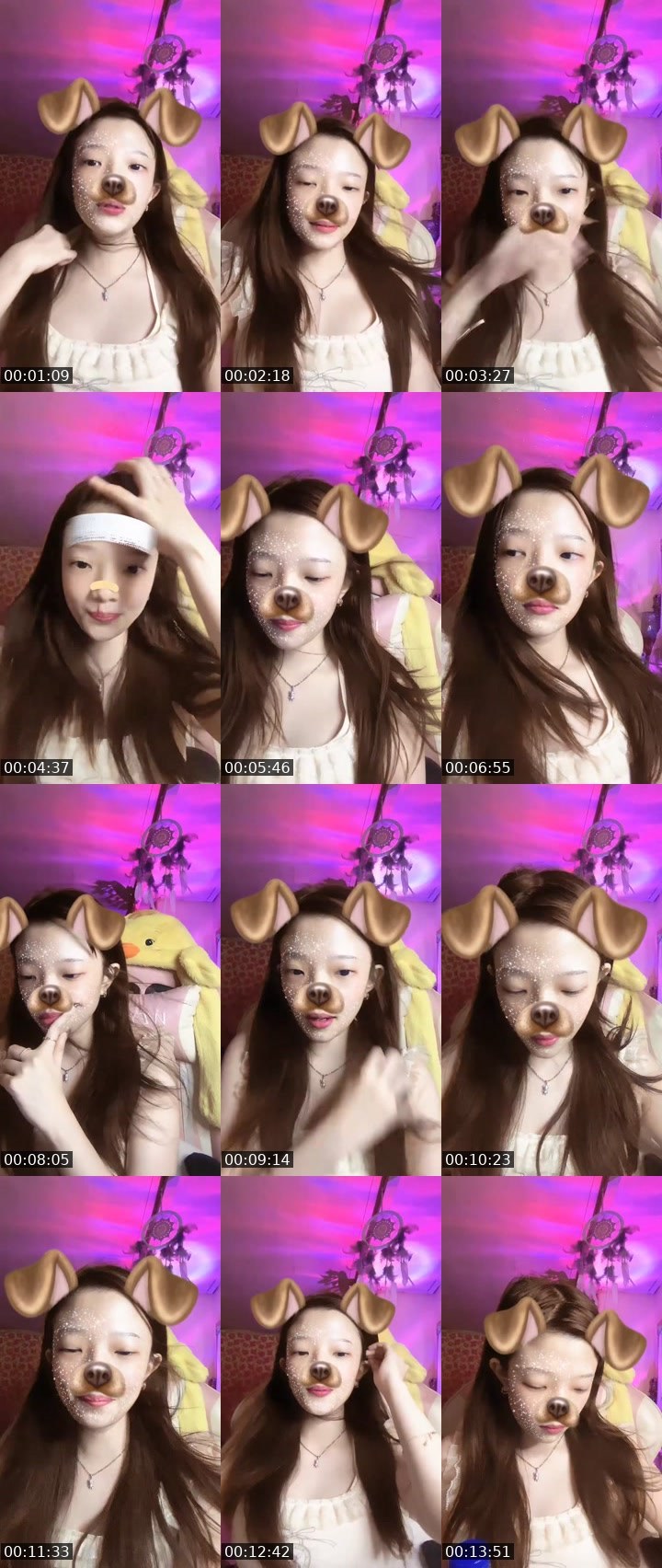 Contact-sheet preview of ᴳ⁶♕ᶠˡᶜⁿ 𝐄𝐢𝐫𝐞𝐥 |PK17 20.45's MICO Live recording