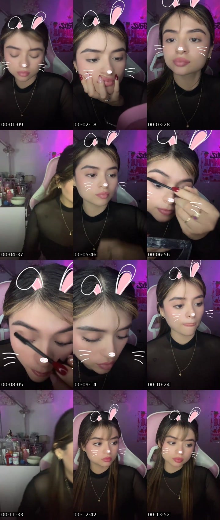 Contact-sheet preview of Boo 💜 ⏰ 👉🏻504's MICO Live recording
